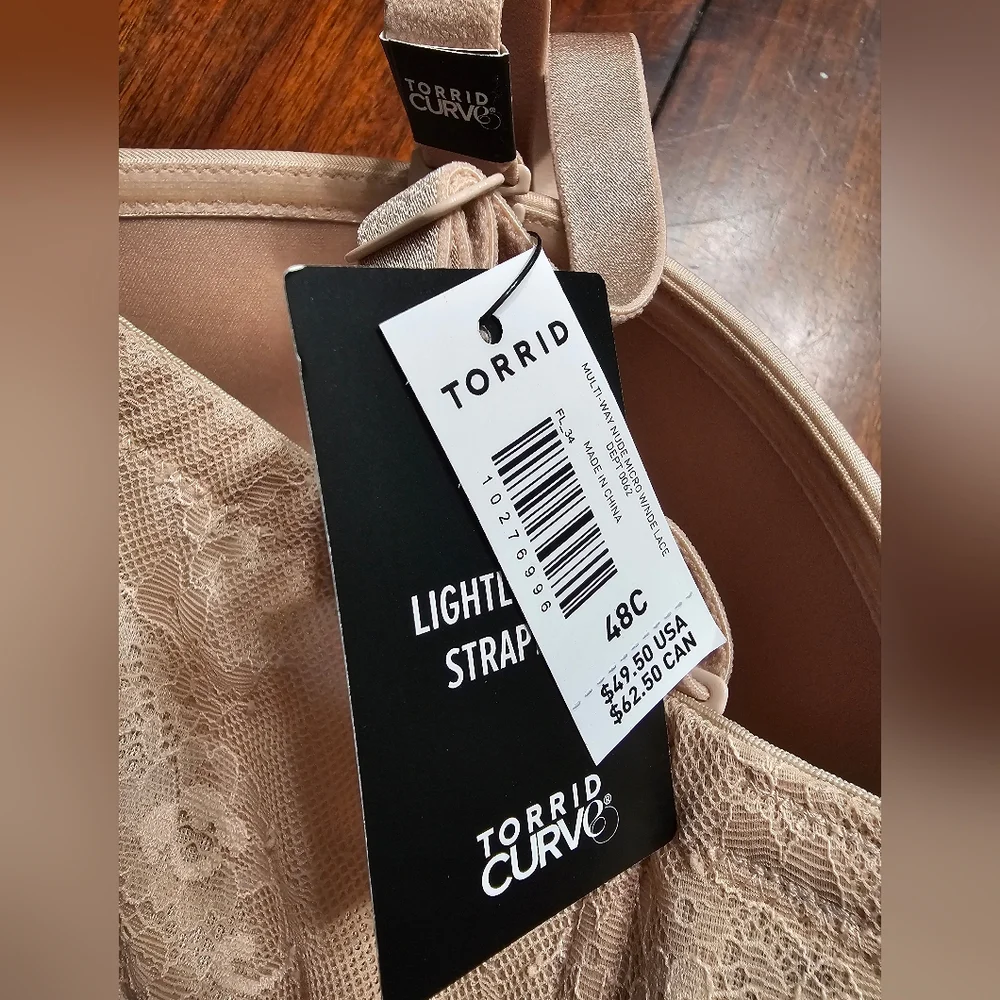 Torrid Beige Lace Underwire Bra 48C - Picture 3 of 3